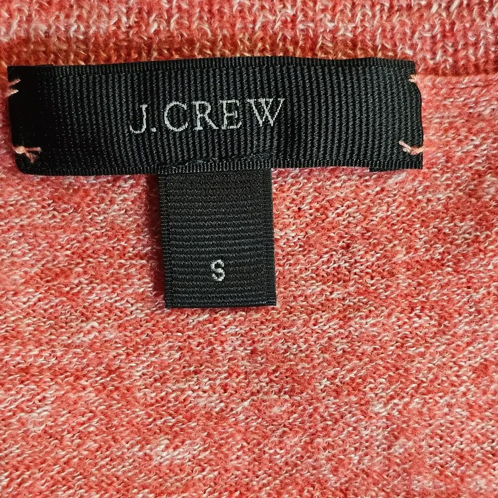 J. Crew Relaxed Fit V-Neck Merino Wool and Linen Blend Sweater Size S